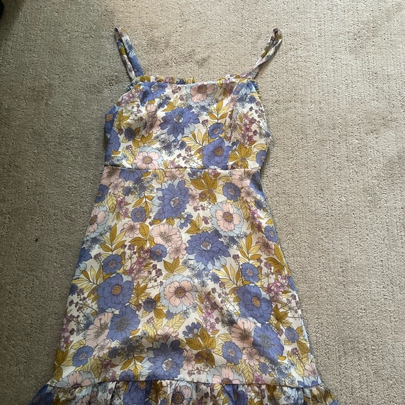 Lush Blue and White Floral Mini Dress - Picture 2 of 4